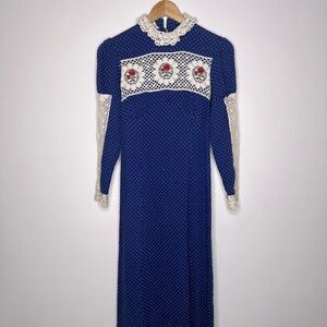 Vintage 70's JC Penny polk-a-dot dress